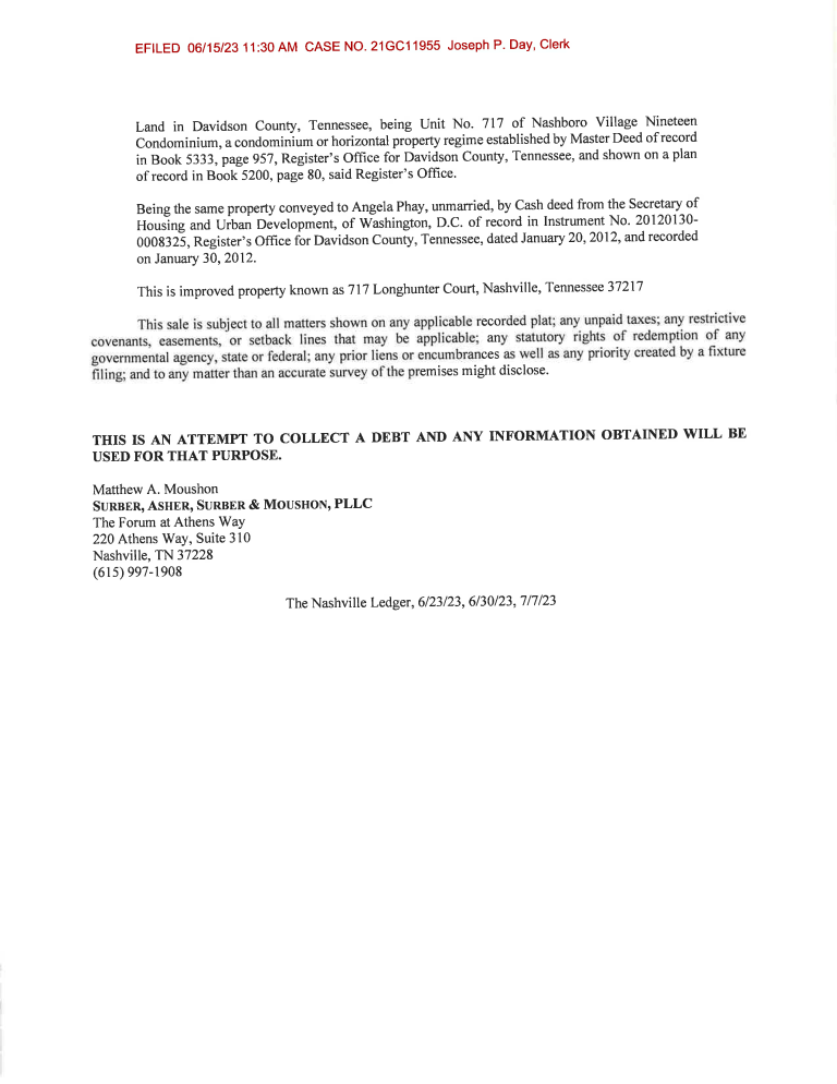 Sheriff’s Sales Davidson County Sheriff Nashville Tennessee